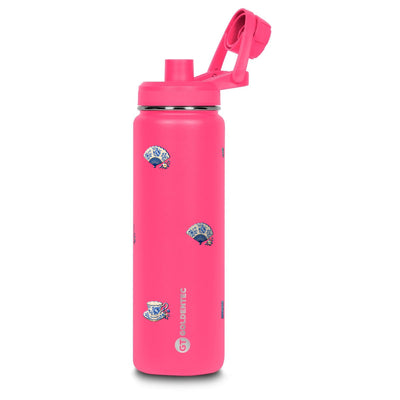 Garrafa Térmica Goldentec 750ml Porcelana Azul Rosa Fúcsia
