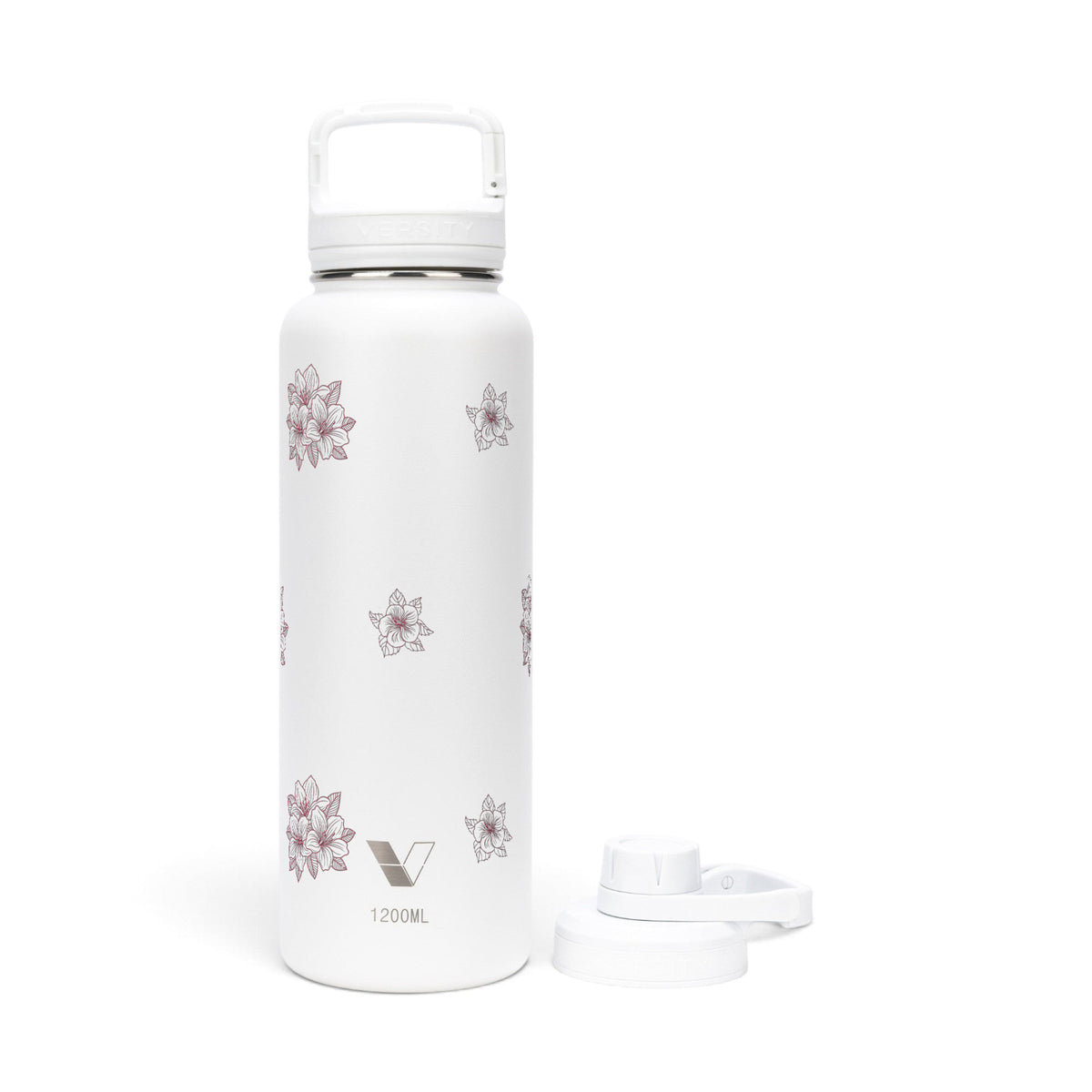 Garrafa Térmica Versity ColdKeeper 1200ml Floral Rosa Branca