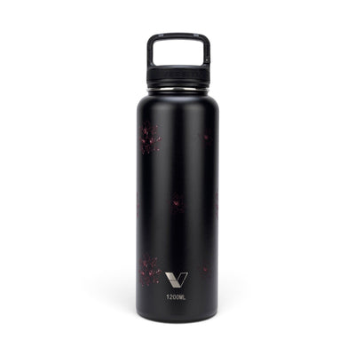 Garrafa Térmica Versity ColdKeeper 1200ml Floral Rosa Preta