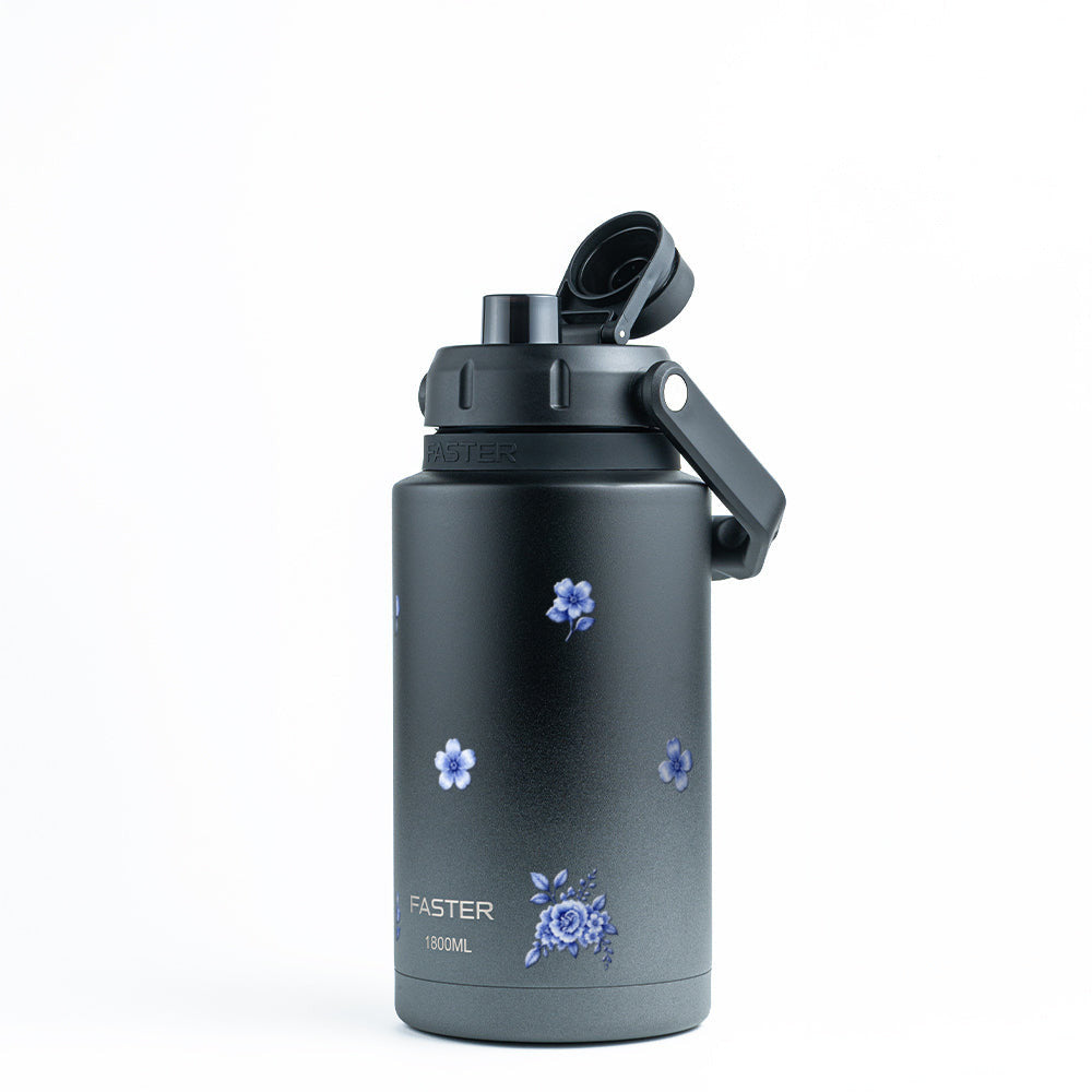 Garrafa Térmica Faster Growler 1800ml Jardim Azul Grafite
