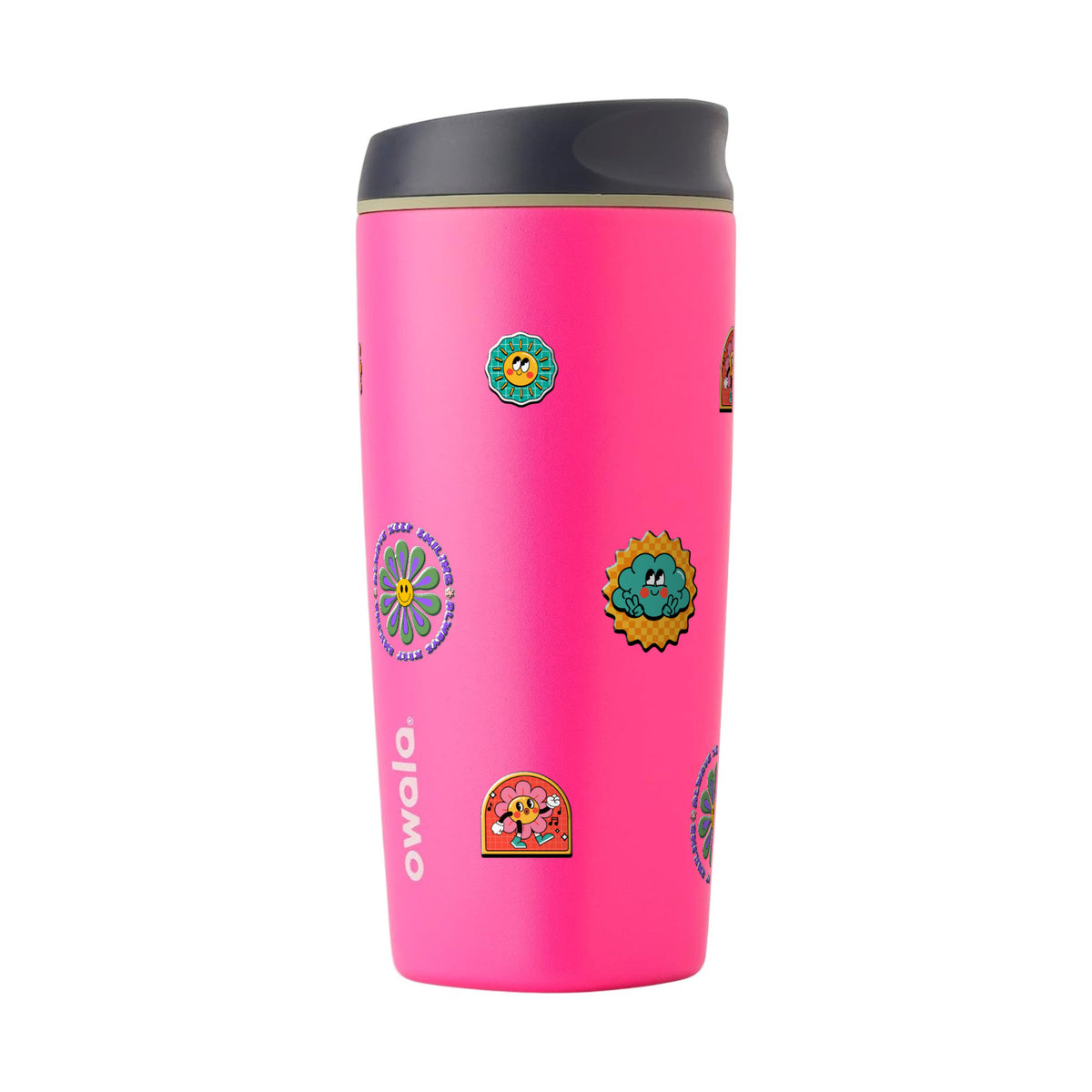 Copo Térmico Owala SmoothSip 600ml Retrô Good Vibes PINK WATERMELON