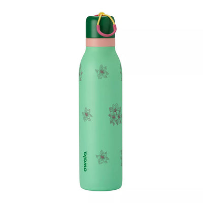 Garrafa Térmica Owala Twist 710ml Floral Rosa Scream Green
