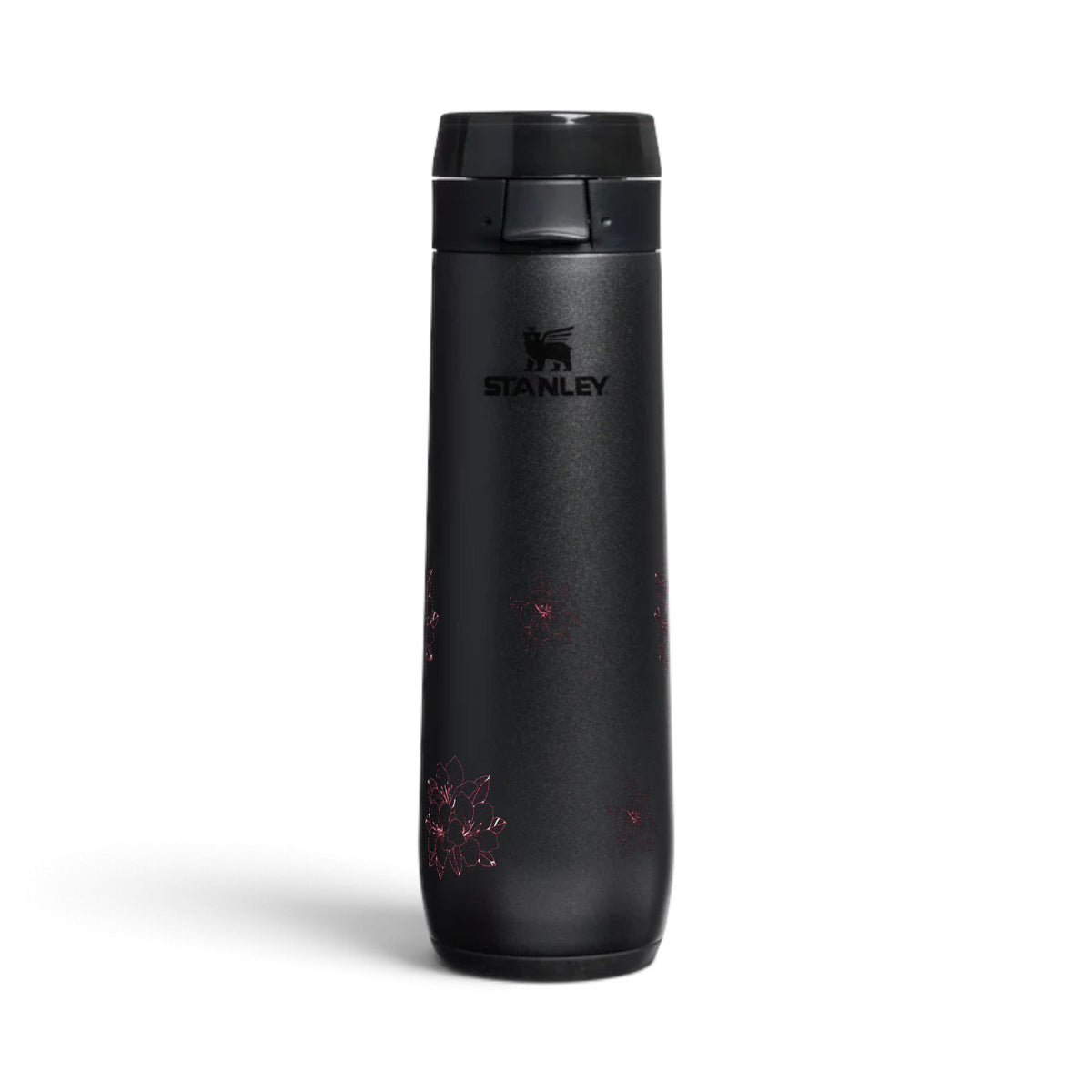 Garrafa Térmica Stanley Flowstate Spring 591ml Floral Rosa Black