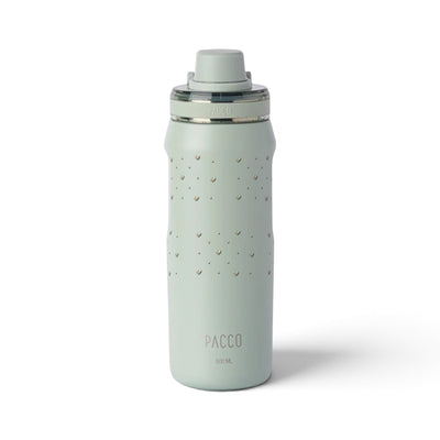 Garrafa Térmica PACCO Vyta 500ml Corações Sálvia Aqua Grey
