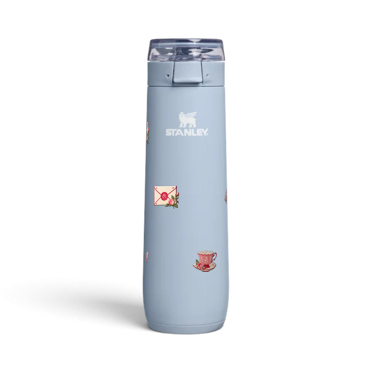 Garrafa Térmica Stanley Flowstate Spring 591ml Rosé Romântico Blue Dream
