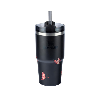 Copo Térmico Stanley Quencher 2.0 591ml Rosé Butterfly Black