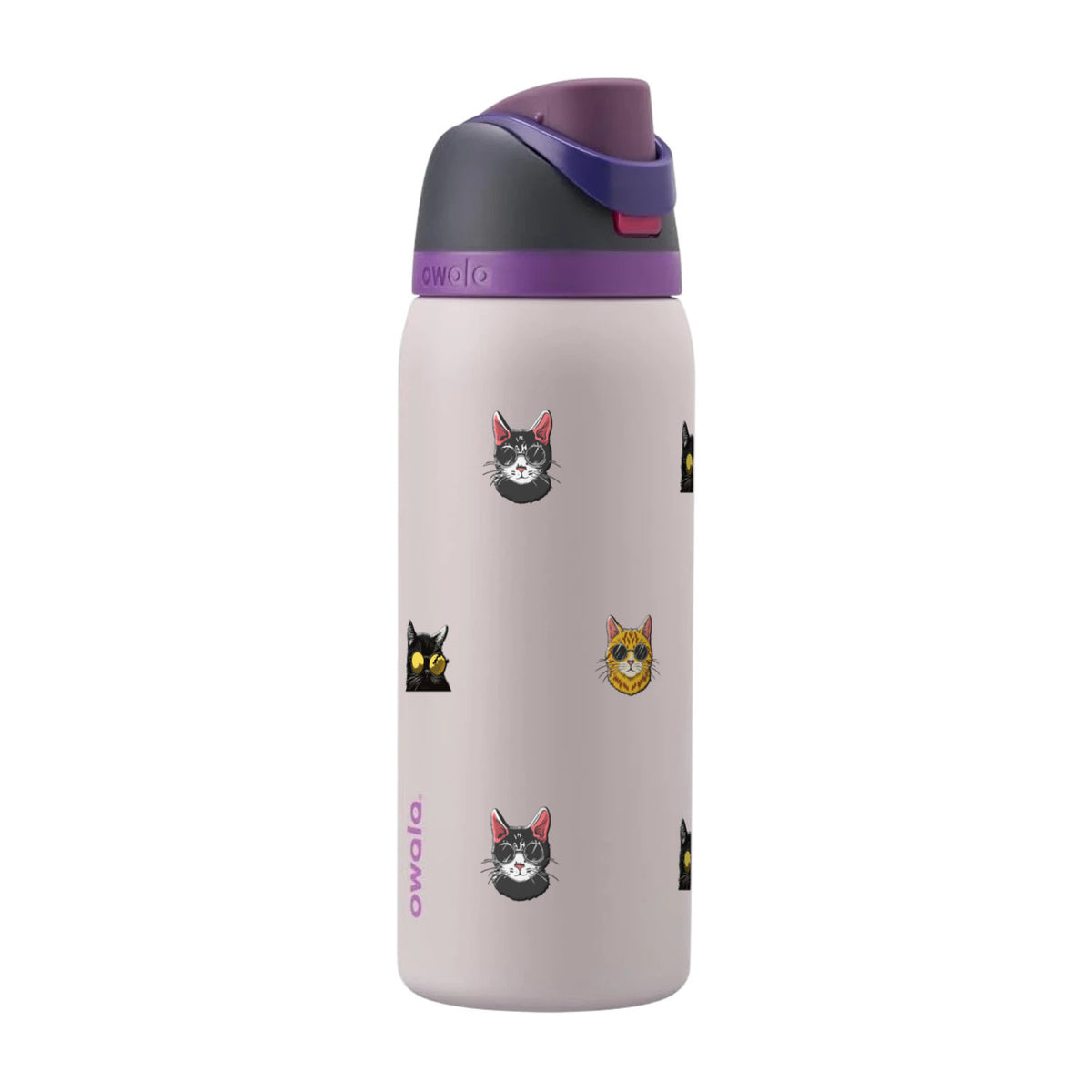 Garrafa Térmica Owala FreeSip 946ml Gatos de Óculos Dreamy Field