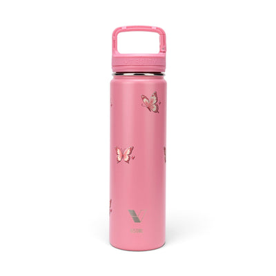 Garrafa Térmica Versity ColdKeeper 650ml Rosé Butterfly Rosa Chiclete
