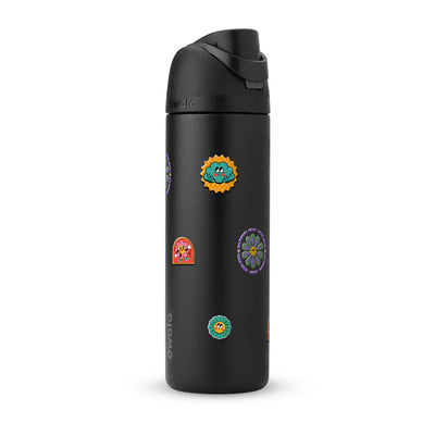 Garrafa Térmica Owala FreeSip 710ml Retrô Good Vibes Very Very Dark