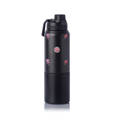 Garrafa Térmica PACCO Nexa 1000ml Corações Preto