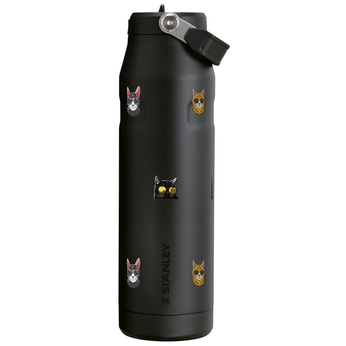 Garrafa Térmica Stanley Aerolight Flip Straw 1,1L Gatos de Óculos Black