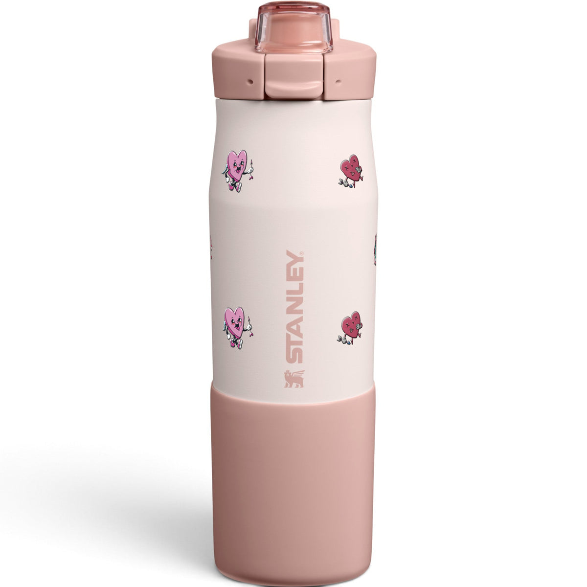 Garrafa Térmica Stanley Vitalize Tempo 710ml Corações Rose Quartz