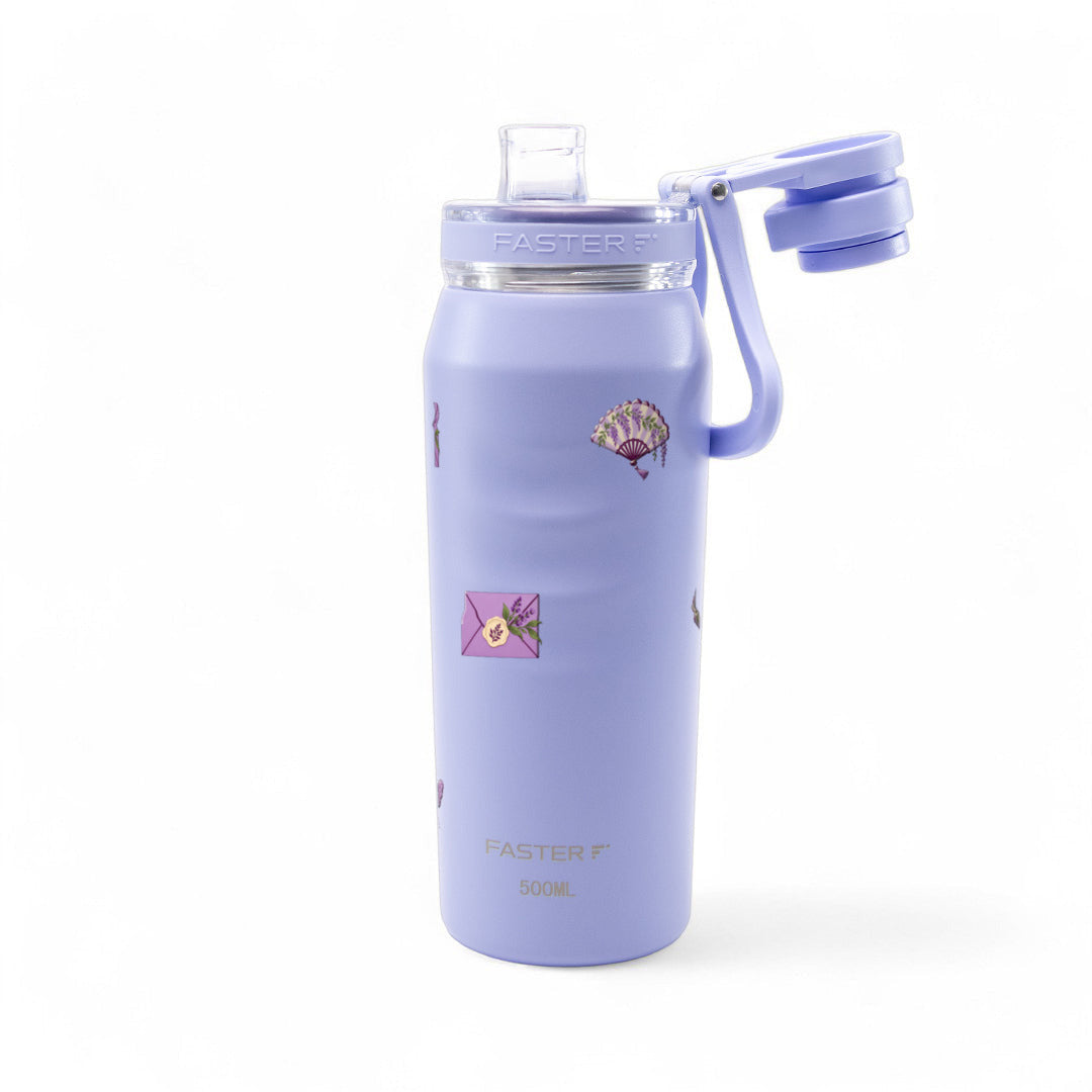 Garrafa Térmica Faster Oásis 500ml Lavanda Botânica Acqua