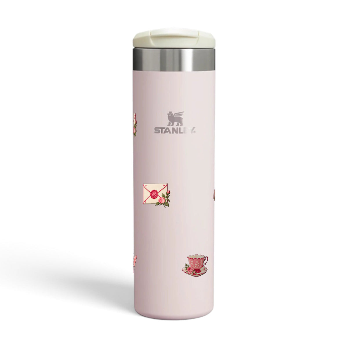 Garrafa Térmica Stanley Aerolight Transit 591ml Rosé Romântico Rose Quartzo