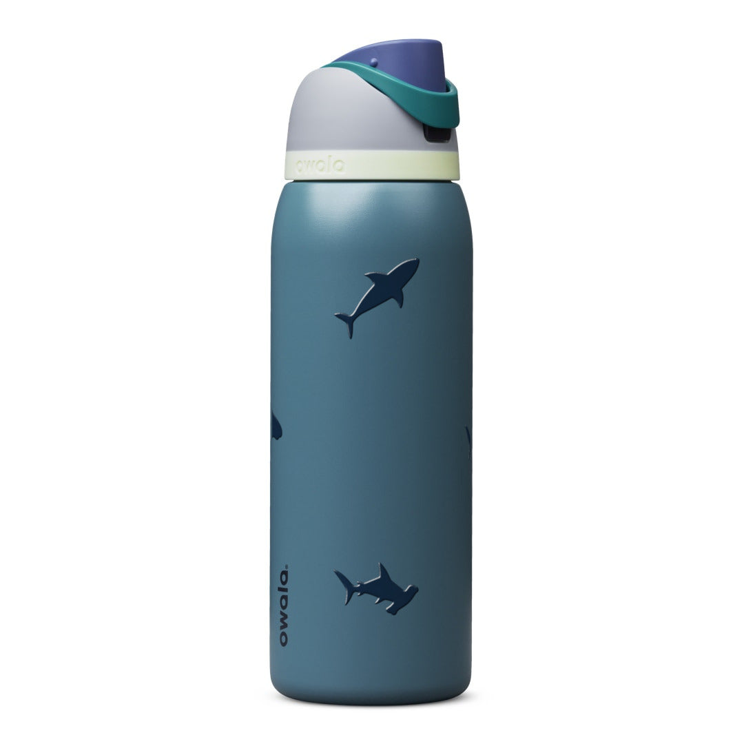 Garrafa Térmica Owala FreeSip 1180ml Tubarões Denim