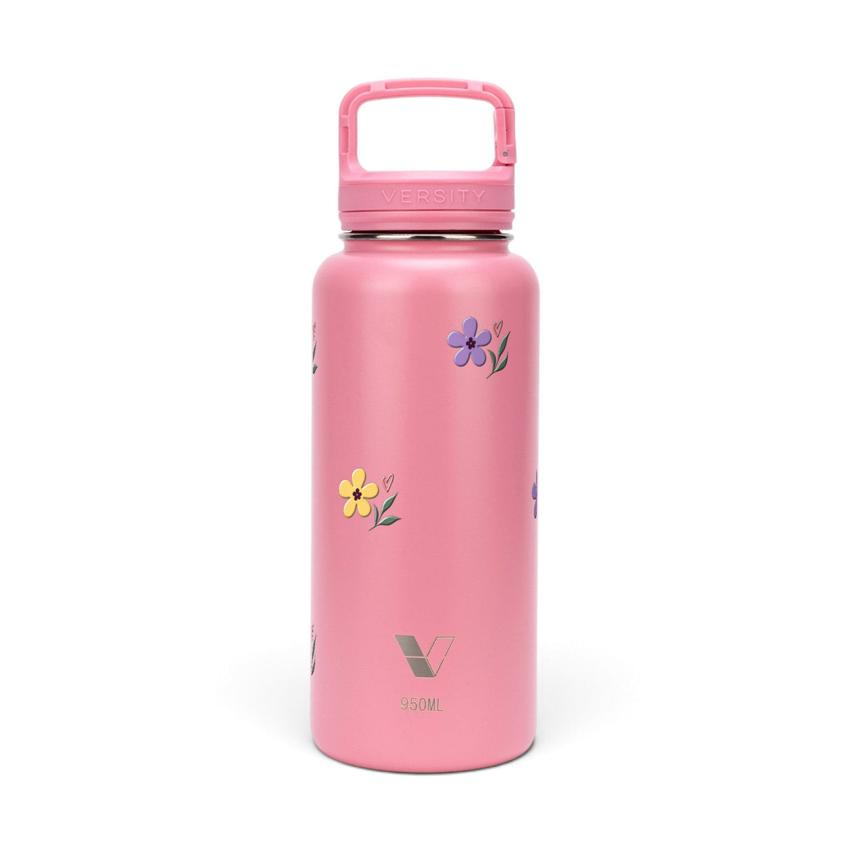 Garrafa Térmica Versity ColdKeeper 950ml Floral Club Rosa Chiclete