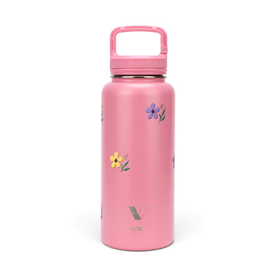Garrafa Térmica Versity ColdKeeper 950ml Floral Club Rosa Chiclete