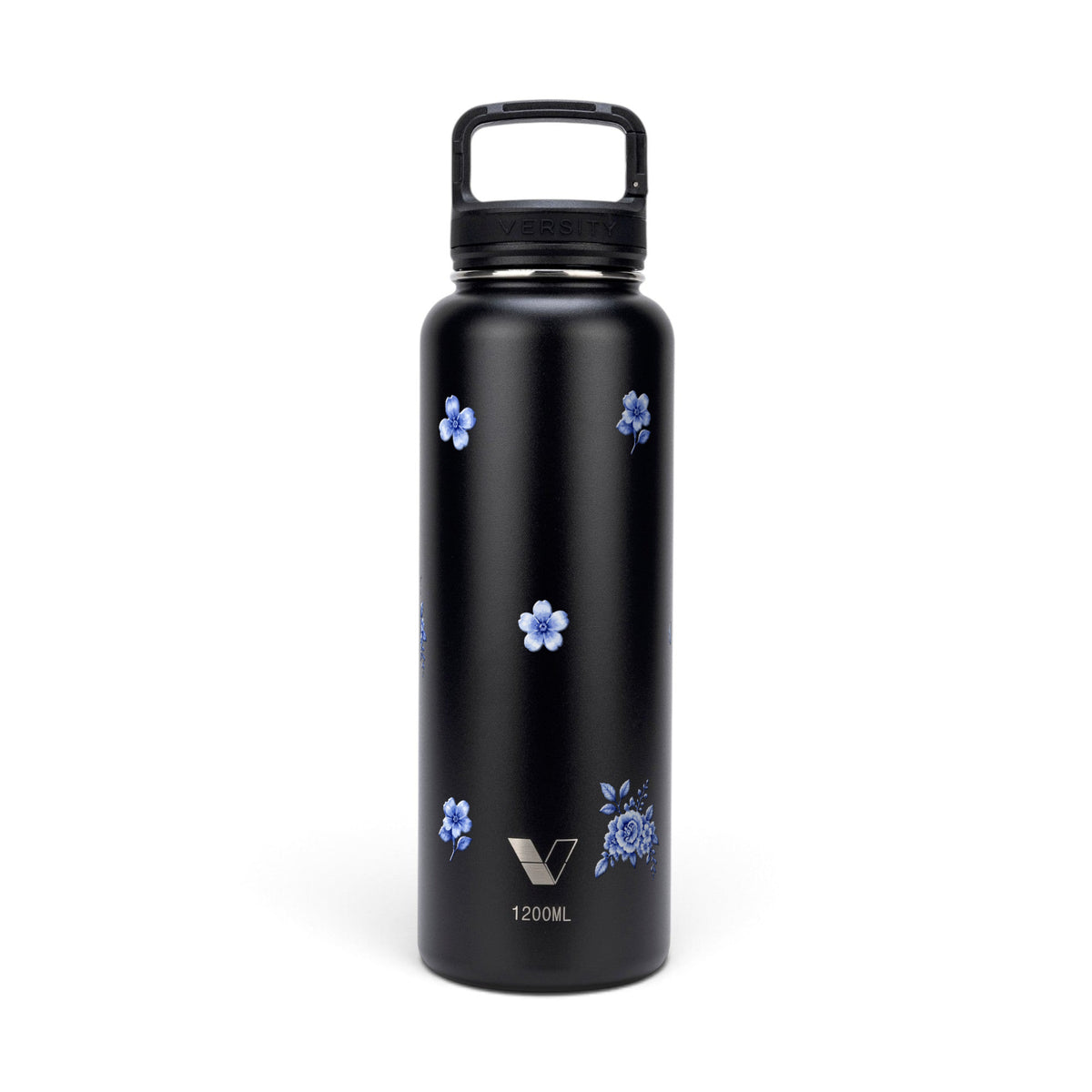 Garrafa Térmica Versity ColdKeeper 1200ml Jardim Azul Preta