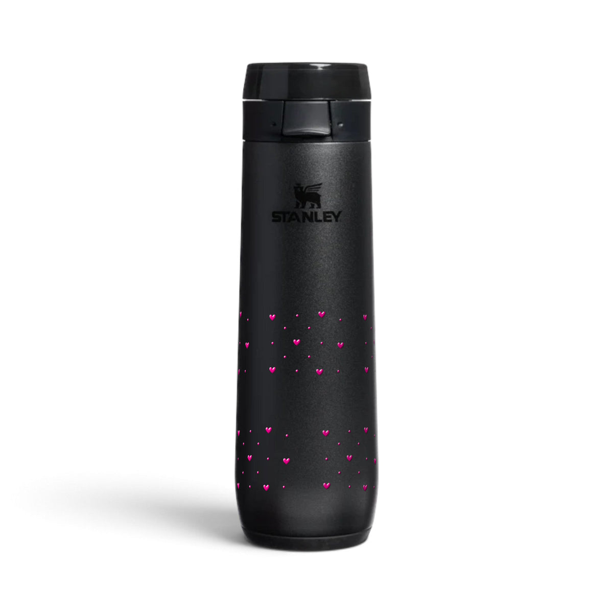 Garrafa Térmica Stanley Flowstate Spring 591ml Corações Rosa Black