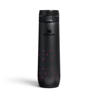 Garrafa Térmica Stanley Flowstate Spring 591ml Corações Rosa Black