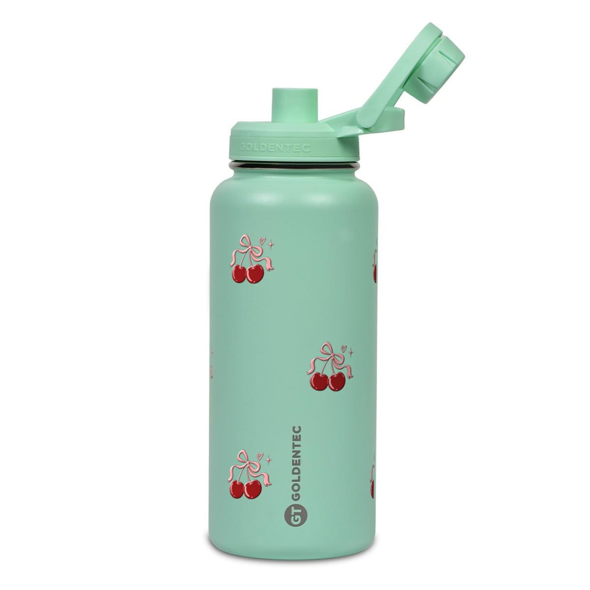 Garrafa Térmica Goldentec 1000ml Cereja Pop Verde Menta