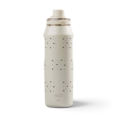 Garrafa Térmica PACCO Vyta 950ml Corações Preta Creme