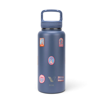 Garrafa Térmica Versity ColdKeeper 950ml Selos de Viagem Azul