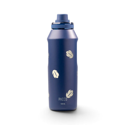 Garrafa Térmica PACCO Vyta 1200ml Folhas Creme Marinho