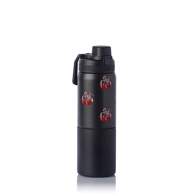 Garrafa Térmica PACCO Nexa 600ml Cereja Pop PRETO