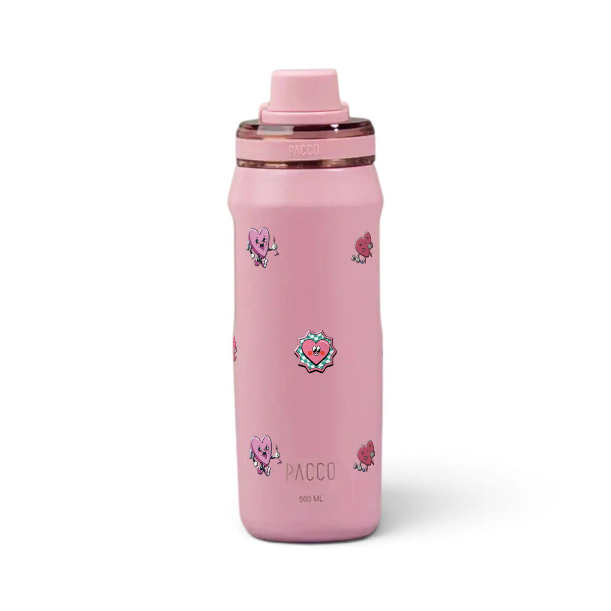 Garrafa Térmica PACCO Vyta 500ml Corações Sweet Rose