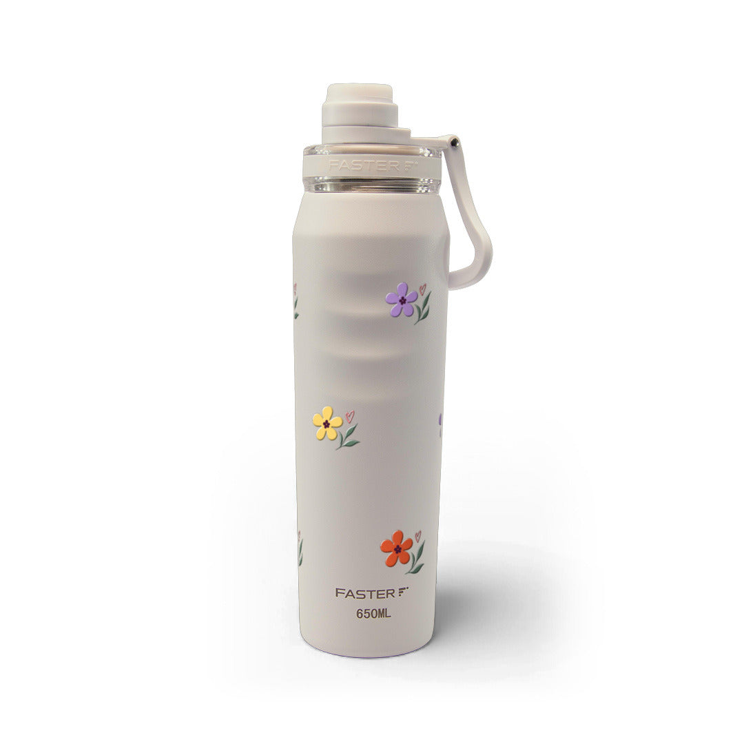 Garrafa Térmica Faster Oásis 650ml Floral Club Areia