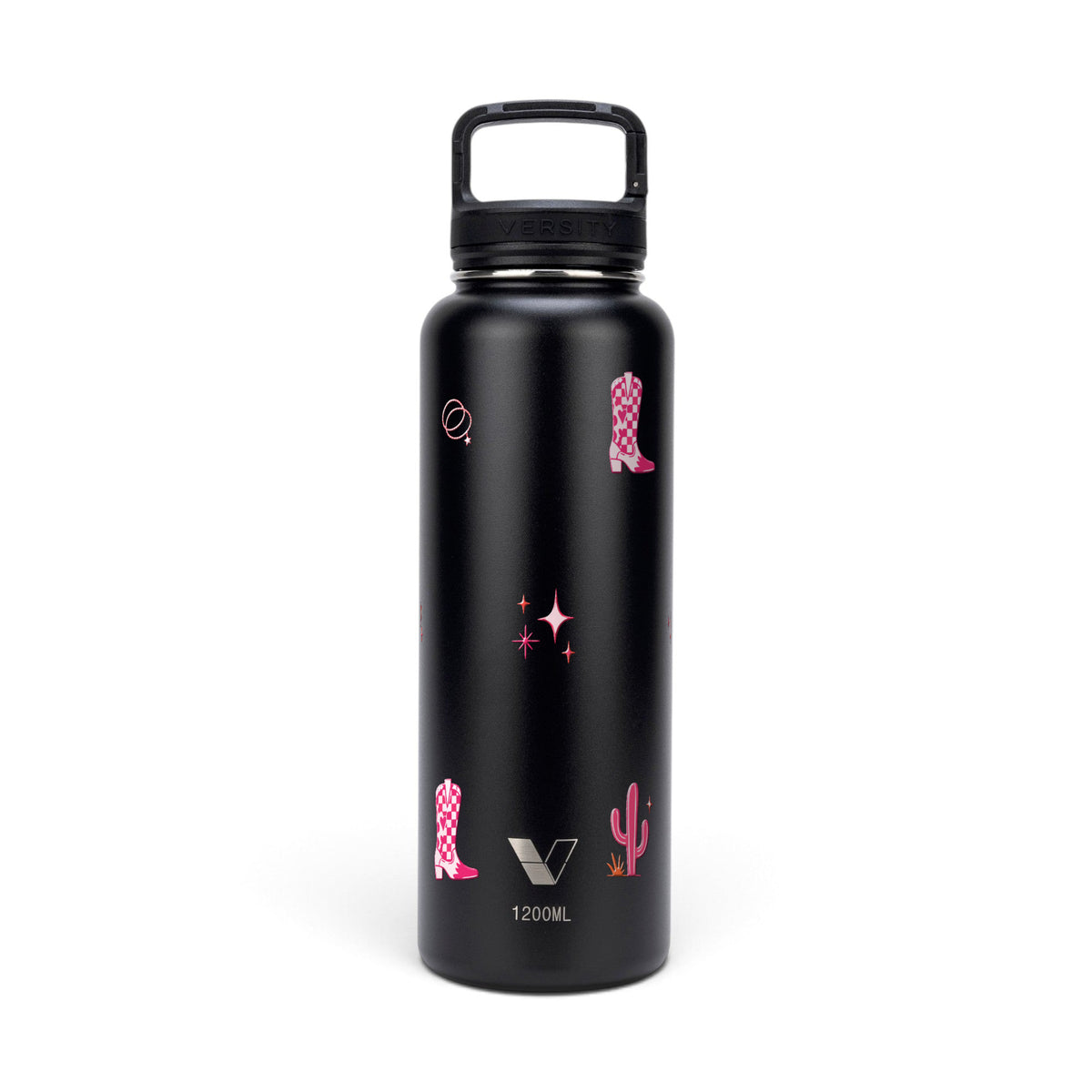 Garrafa Térmica Versity ColdKeeper 1200ml Country Rosa Preta