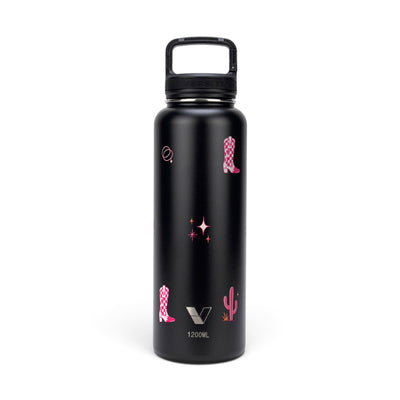 Garrafa Térmica Versity ColdKeeper 1200ml Country Rosa Preta