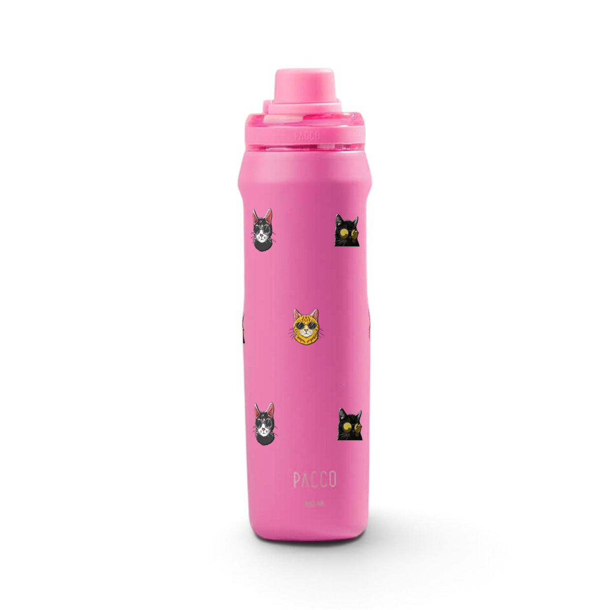 Garrafa Térmica PACCO Vyta 650ml Gatos de Óculos Chiclete