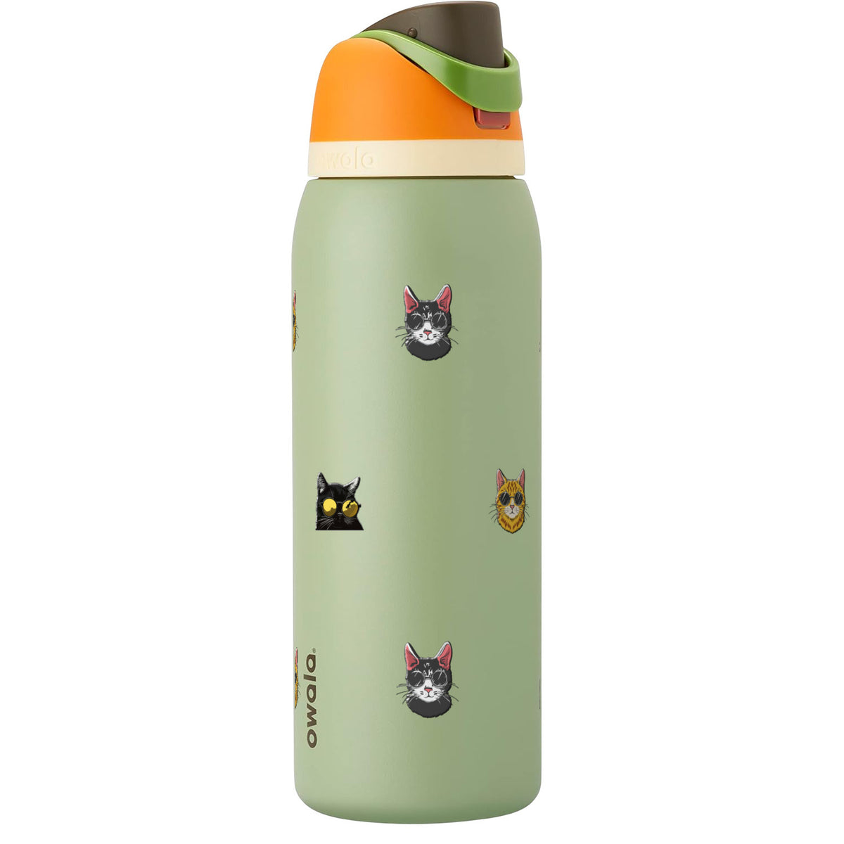 Garrafa Térmica Owala FreeSip 1180ml Gatos de Óculos Camo Cool