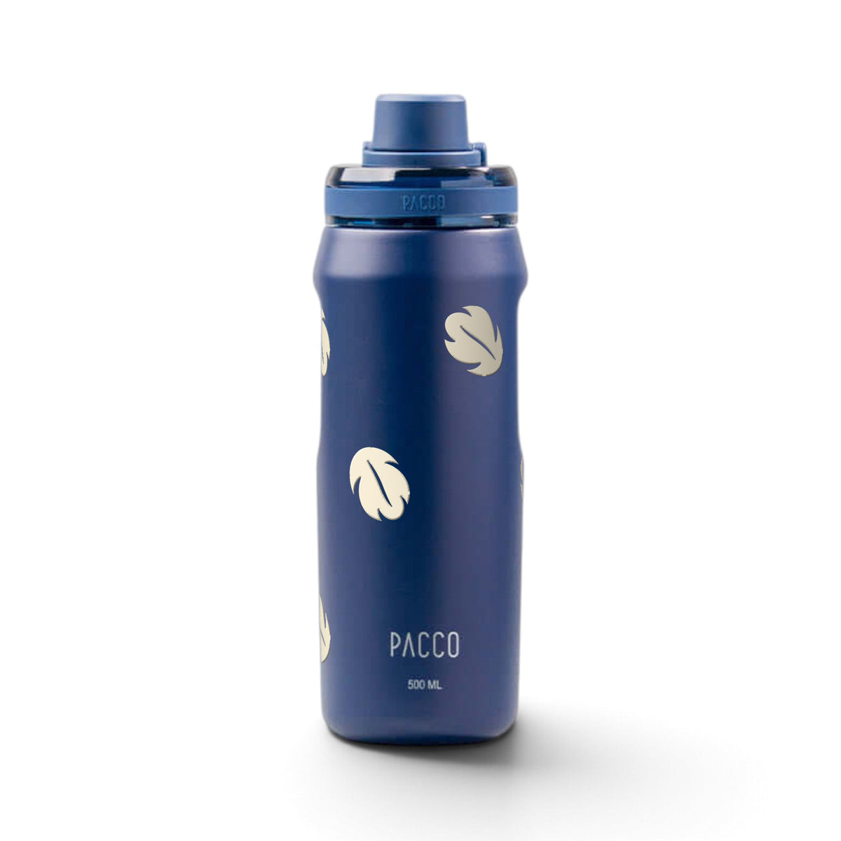 Garrafa Térmica PACCO Vyta 500ml Folhas Creme Marinho