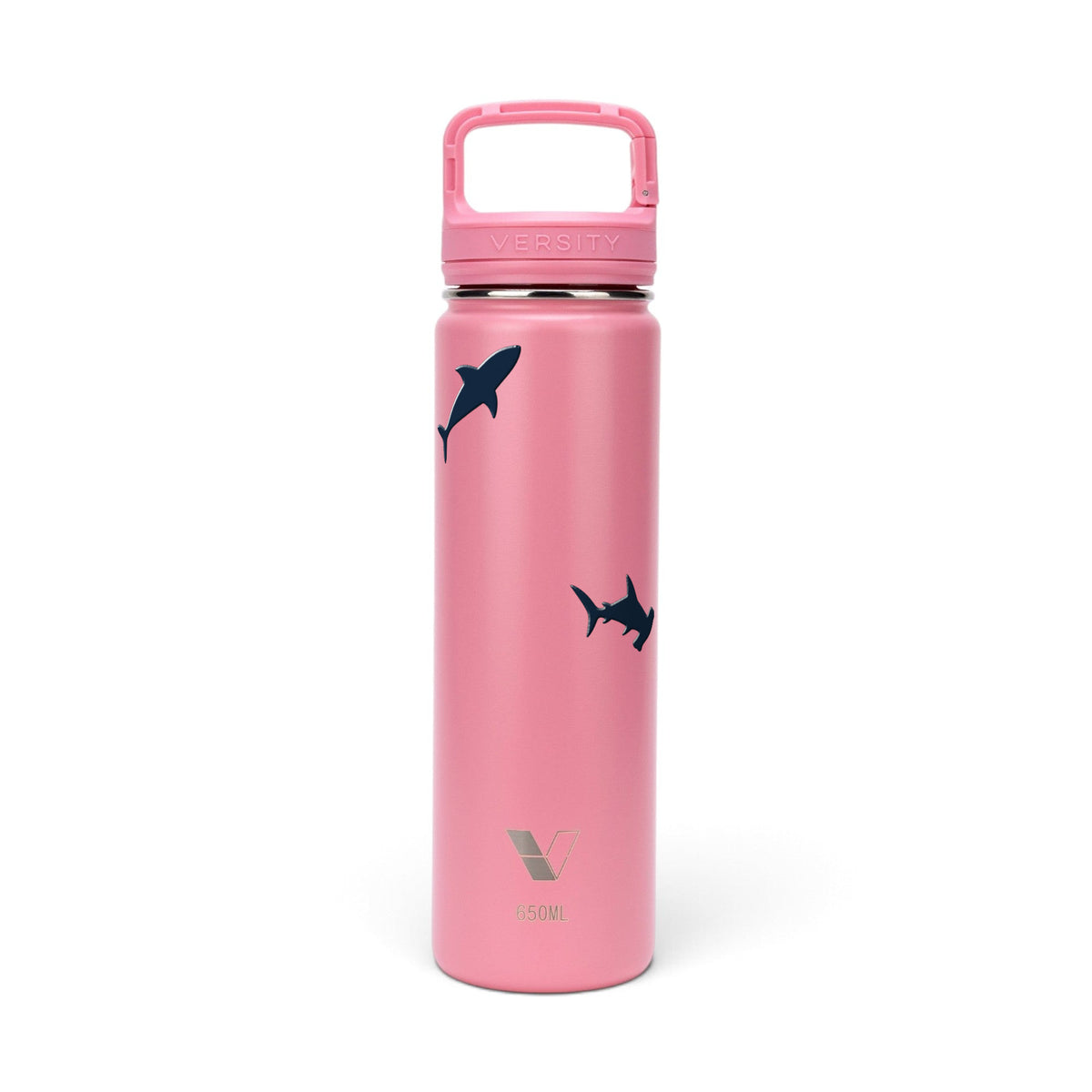 Garrafa Térmica Versity ColdKeeper 650ml Tubarões Rosa Chiclete