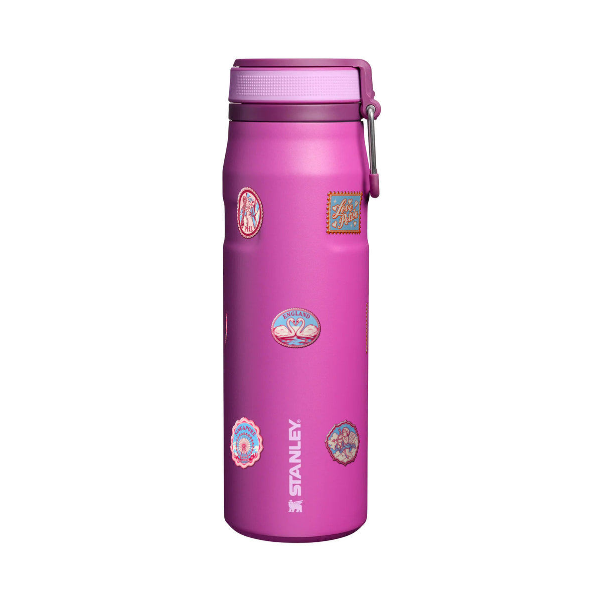 Garrafa Térmica Stanley Twist Flip 710ml Selos de Viagem Dark Blossom