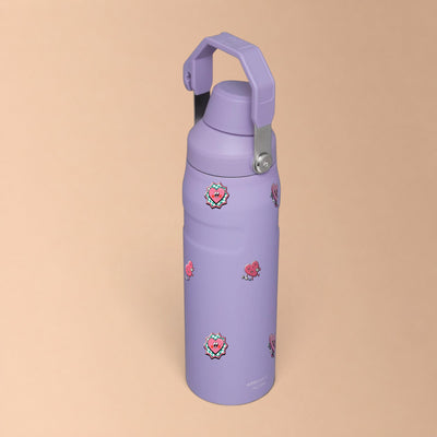 Garrafa Térmica Stanley Aerolight Fast Flow 710ml Corações Lavender