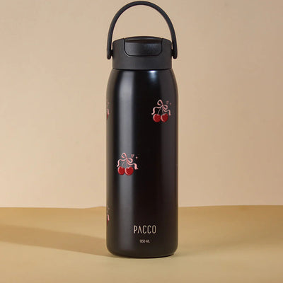 Garrafa Térmica PACCO Easy 950ml Cereja Pop Preto