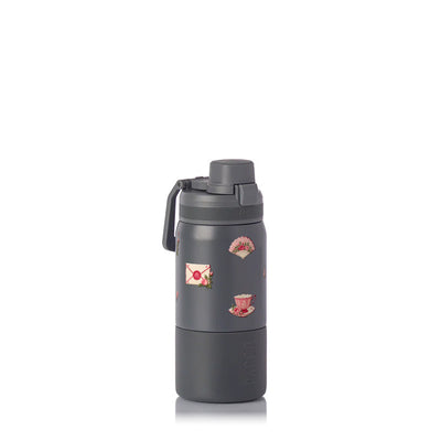 Garrafa Térmica PACCO Nexa 440ml Rosé Romântico CINZA