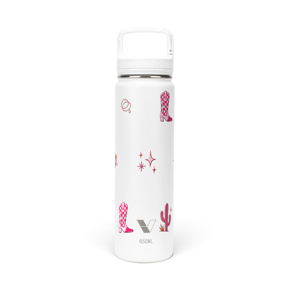Garrafa Térmica Versity ColdKeeper 650ml Country Rosa Branca