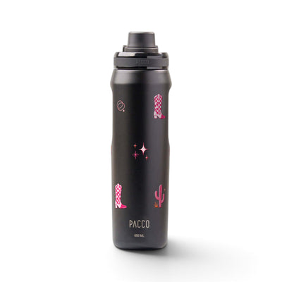 Garrafa Térmica PACCO Vyta 650ml Country Rosa Preta