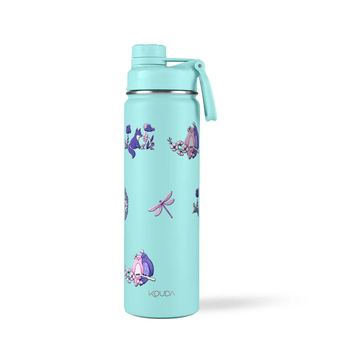 Garrafa Térmica Kouda Ladakh 660ml Natureza Lilás Turquesa