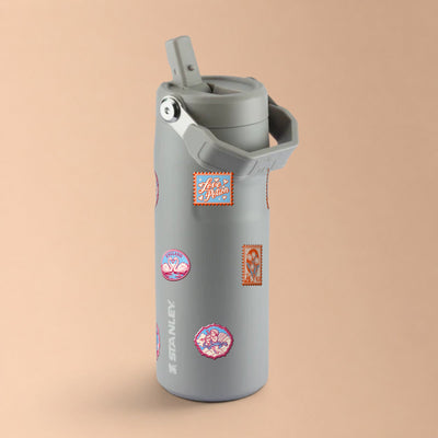 Garrafa Térmica Stanley Aerolight Flip Straw 473ml Selos de Viagem Ash