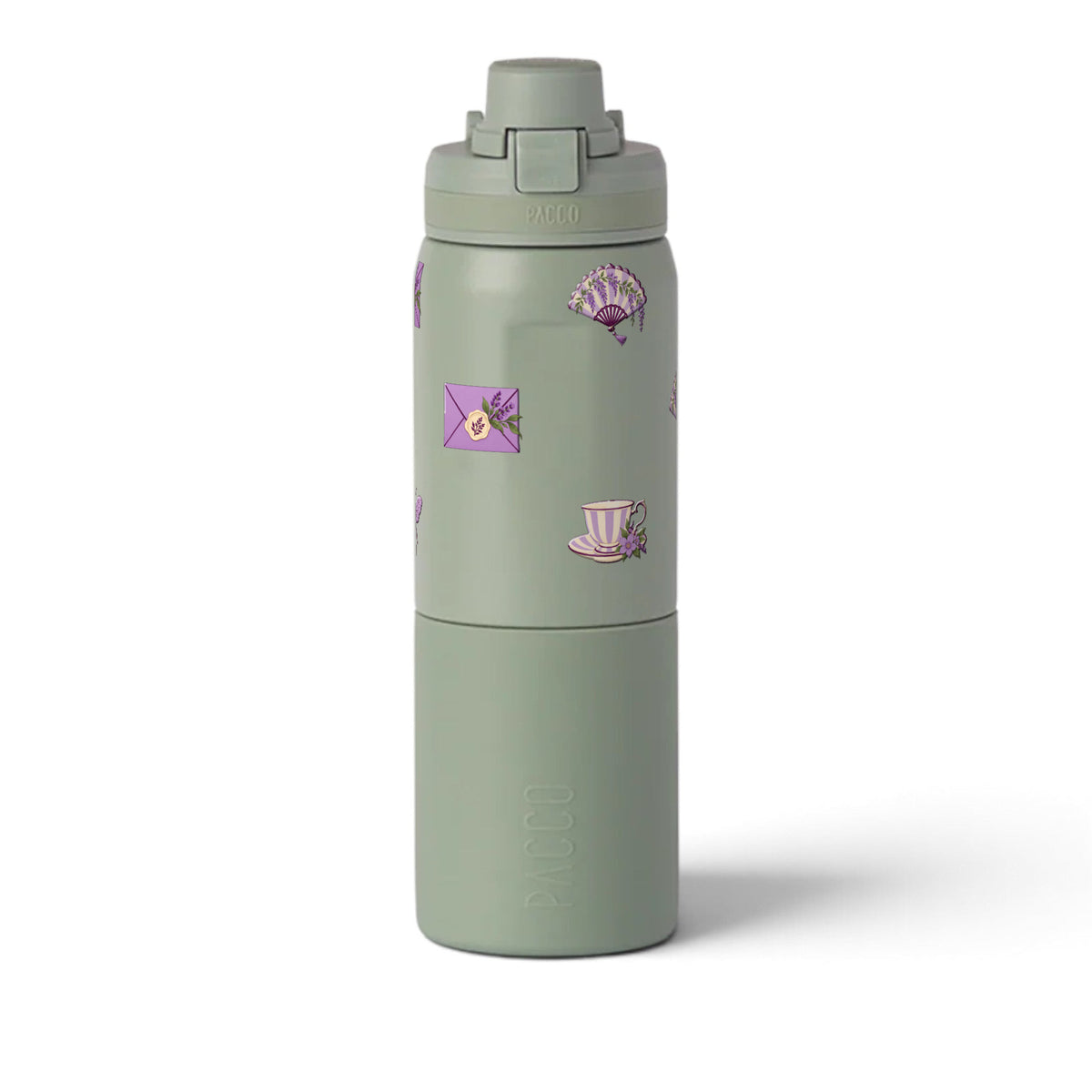 Garrafa Térmica PACCO Nexa 600ml Lavanda Botânica Aqua Grey