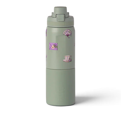 Garrafa Térmica PACCO Nexa 600ml Lavanda Botânica Aqua Grey