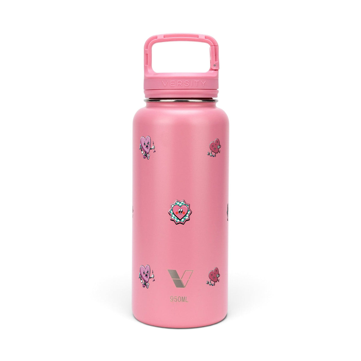 Garrafa Térmica Versity ColdKeeper 950ml Corações Rosa Chiclete