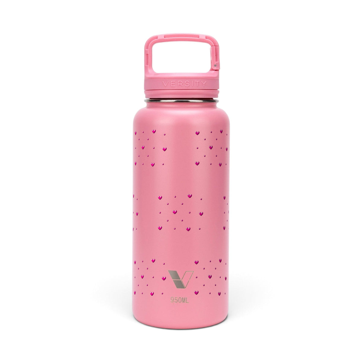 Garrafa Térmica Versity ColdKeeper 950ml Corações Rosa Rosa Chiclete