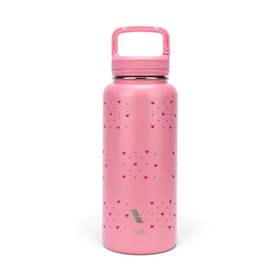 Garrafa Térmica Versity ColdKeeper 950ml Corações Rosa Rosa Chiclete